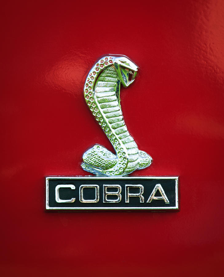 1968 Shelby Cobra GT350 Emblem Photograph by Jill Reger
