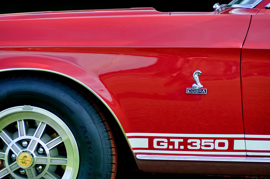 Car Photograph - 1968 Shelby GT350 Side Emblem by Jill Reger