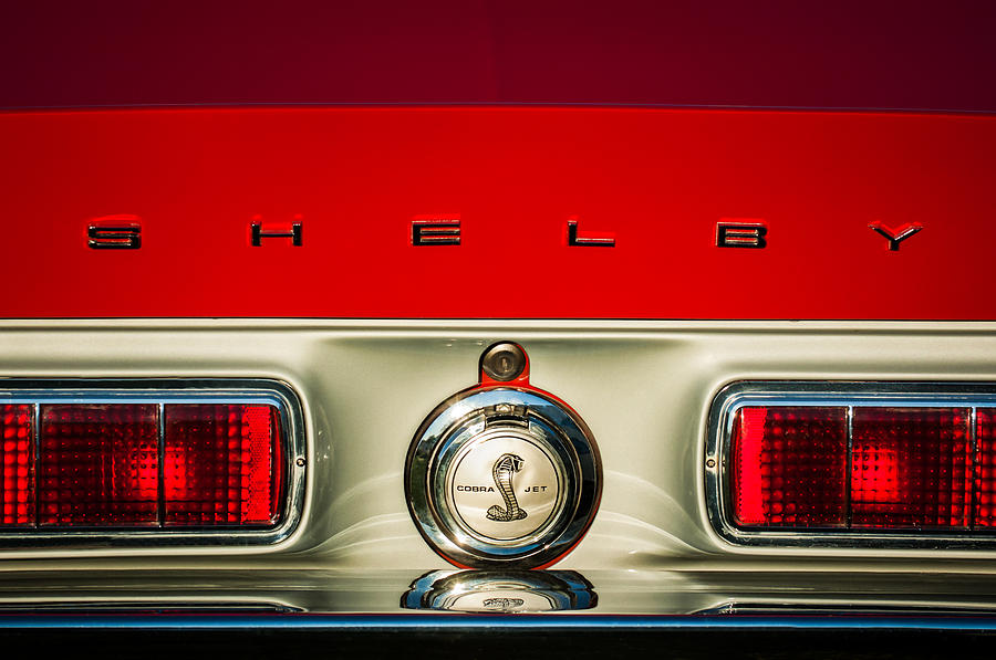 1968 Shelby GT500 KR Fastback Rear Emblem - Taillights -1085c Photograph by Jill Reger