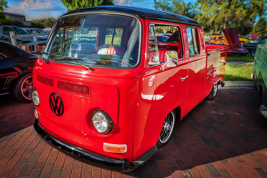 1968 VW Type 2 Pick Up Truck Painted  Photograph by Rich Franco