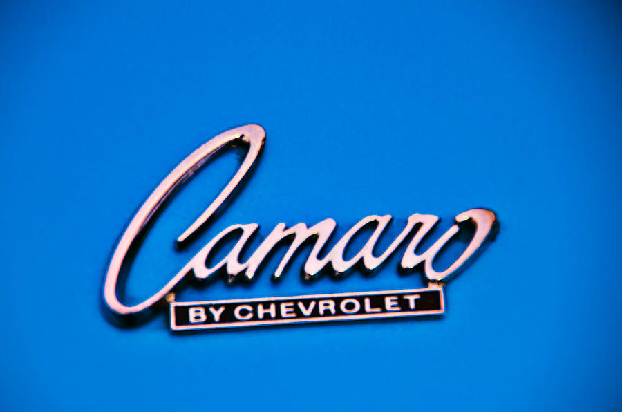 Car Photograph - 1969 Camaro Emblem by Bill Cannon