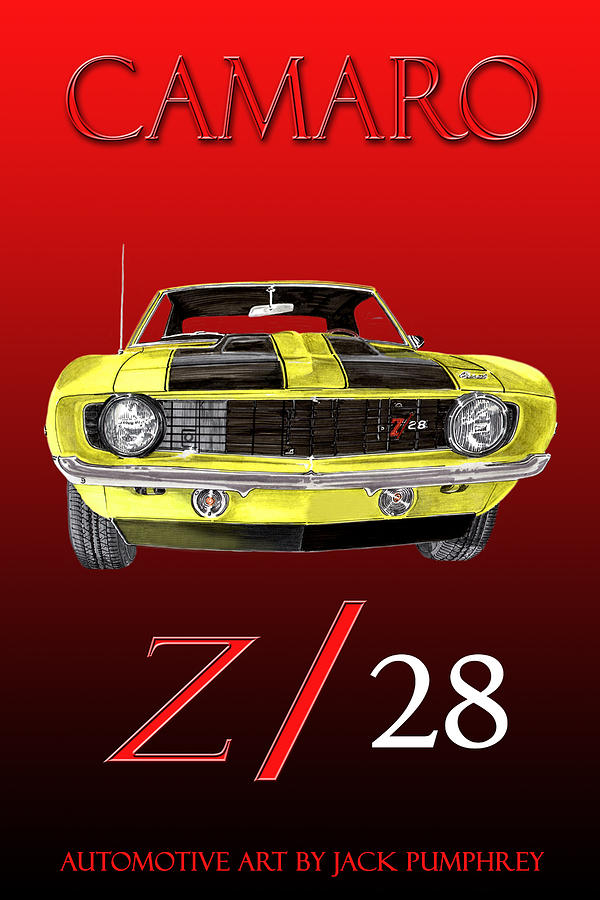 1969 Camaro Z 28  Painting by Jack Pumphrey