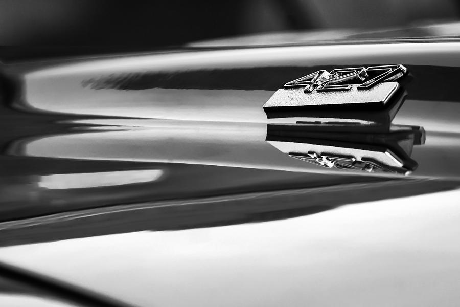 Bw Photograph - 1969 Chevrolet Camaro 427 Hood Emblem - 0879bw by Jill Reger Bw Photograph - 1969 Chevrolet Camaro 427 Hood Emblem - 0879bw by Jill Reger