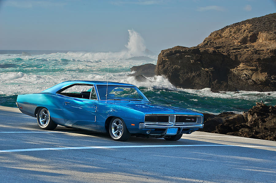 1969 Dodge Charger RT at Oceanside Photograph by Dave Koontz