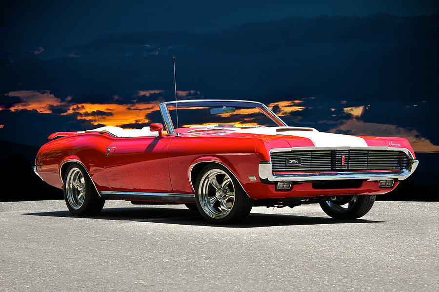 1969 Mercury Cougar Convertible sticker decal wall graphic
