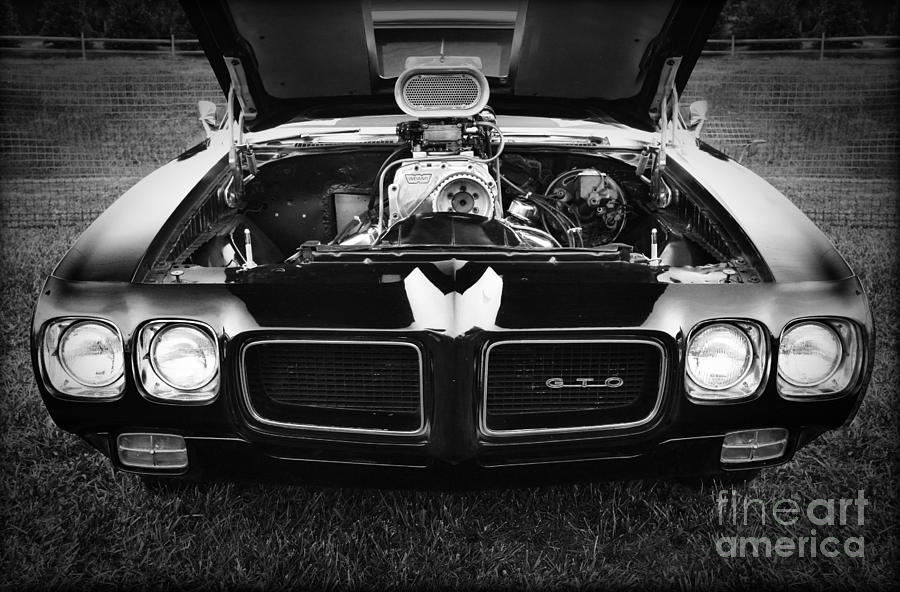 1969 Pontiac Gto - Black And White Photograph