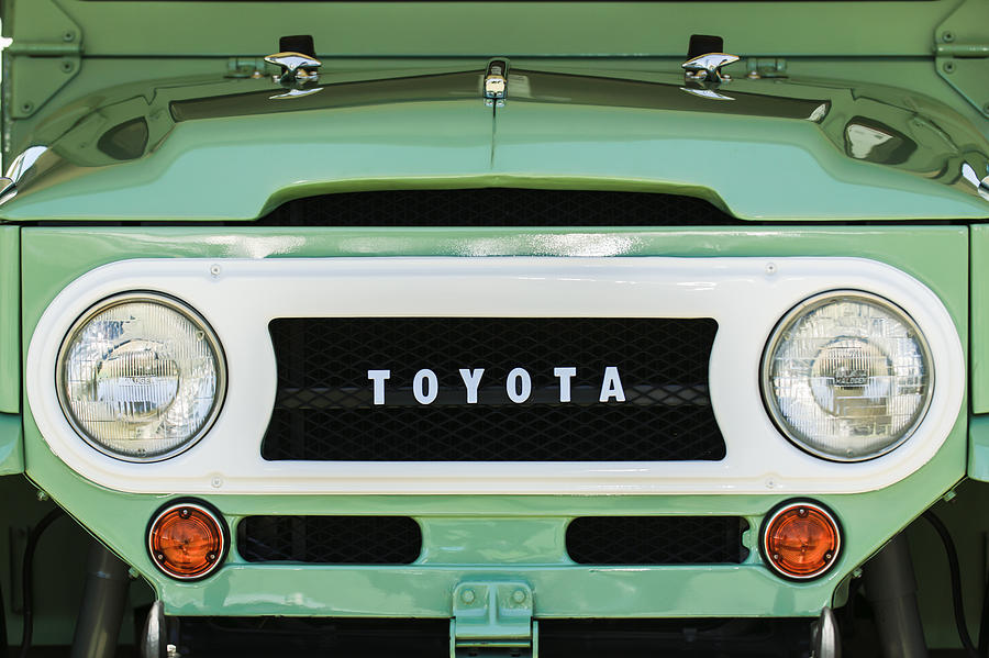 1969 Toyota FJ-40 Land Cruiser Grille Emblem -0444c Photograph by Jill Reger