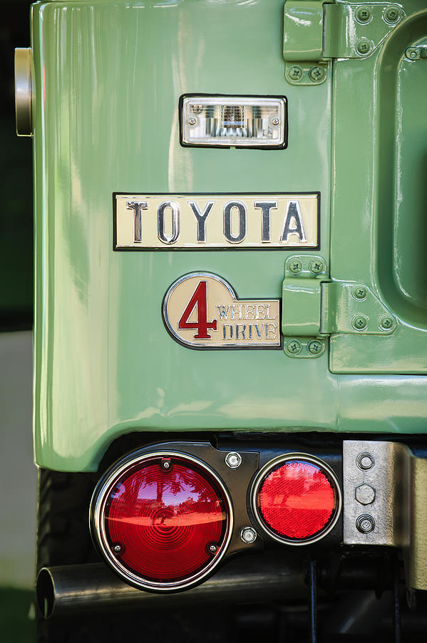 1969 Toyota FJ-40 Land Cruiser Taillight Emblem -0417c Photograph by Jill Reger