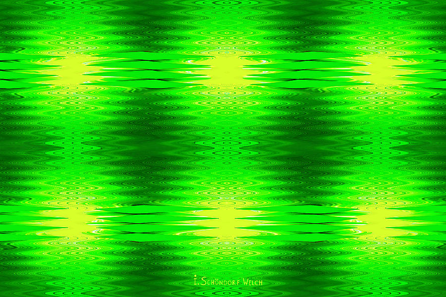 197 - Deco green 2 Digital Art by Irmgard Schoendorf Welch