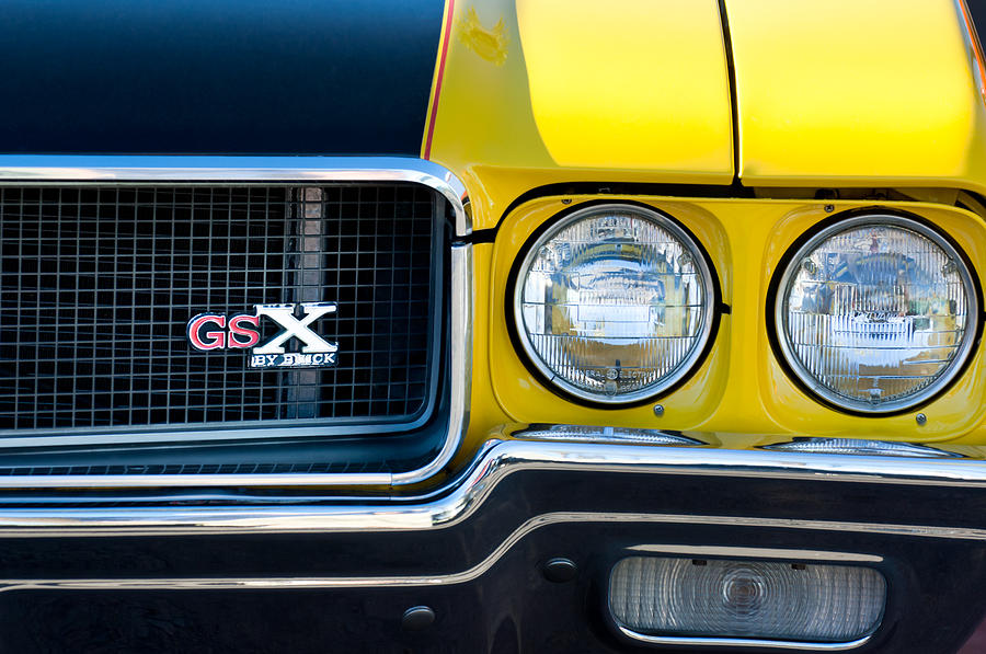 Car Photograph - 1970 Buick GSX Grille Emblem by Jill Reger