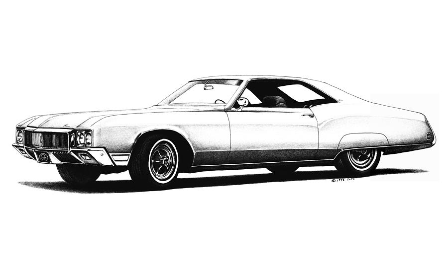 1970 buick riviera drawing by nick toth 1970 buick riviera by nick toth