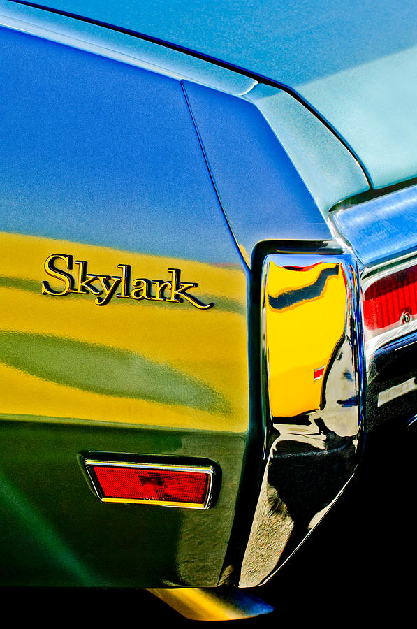 Car Photograph - 1970 Buick Skylark Taillight Emblem by Jill Reger