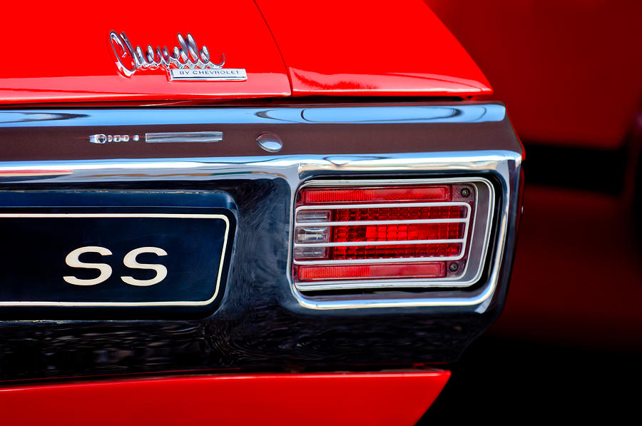 1970 Chevrolet Chevelle Ss Convertible Taillight Emblem Photograph by