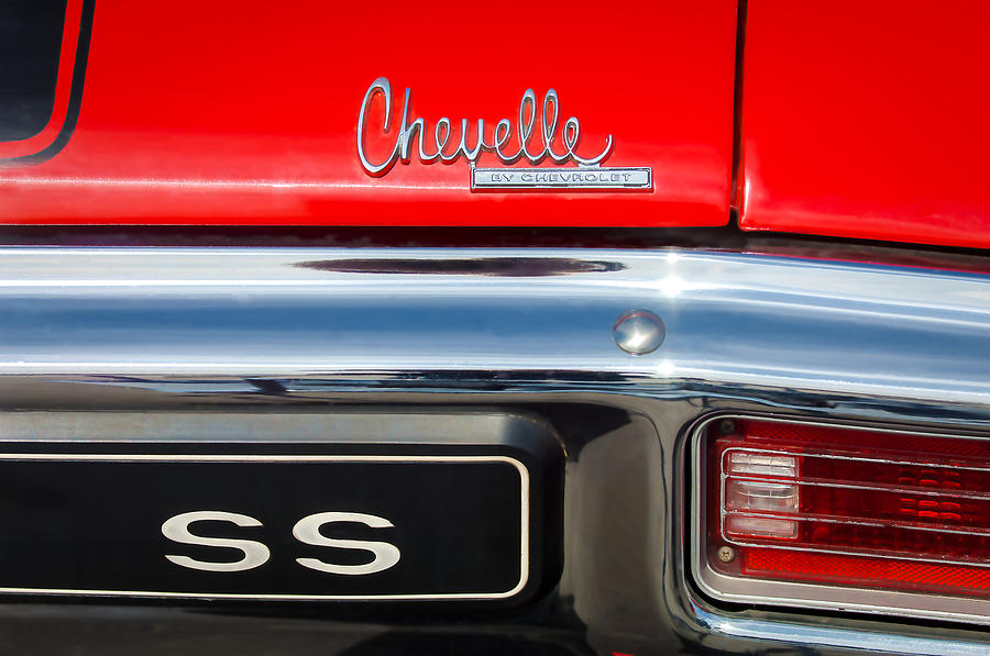 Car Photograph - 1970 Chevrolet Chevelle SS Emblem by Jill Reger