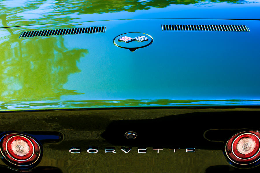 Car Photograph - 1970 Chevrolet Corvette LT-1 Convertible Taillight Emblem by Jill Reger