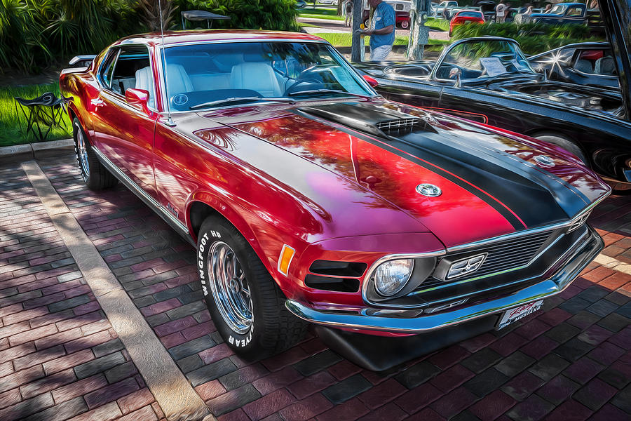 1970 Ford Mustang Mach 1 Painted   Photograph by Rich Franco