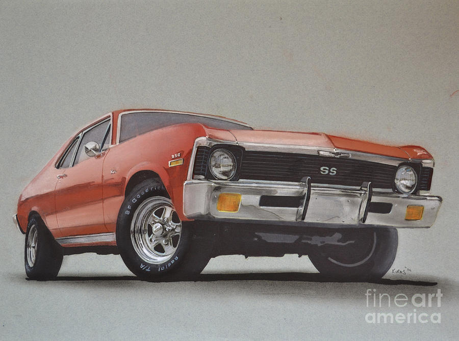 1970 Nova Drawing by Paul Kuras - Fine Art America