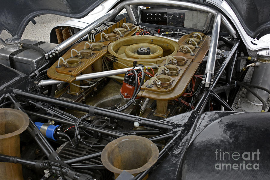 Car Photograph - 1970 Porsche 917K Engine by Tad Gage