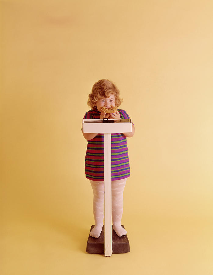 1970s Chubby Blonde Girl Striped Dress Photograph By Vintage Images