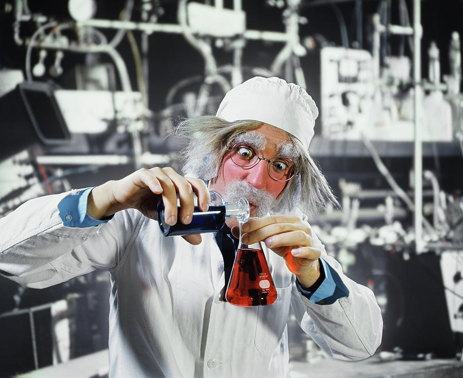 1970s Man Crazy Loony Mad Scientist Photograph by Vintage Images - Pixels