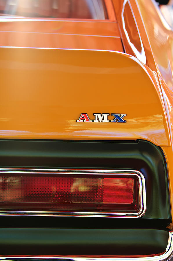 1971 AMC Javelin AMX Taillight Emblem Photograph by Jill Reger