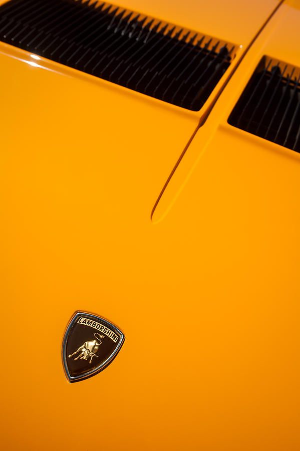 1971 Lamborghini Miura SV Emblem -0380c Photograph by Jill Reger