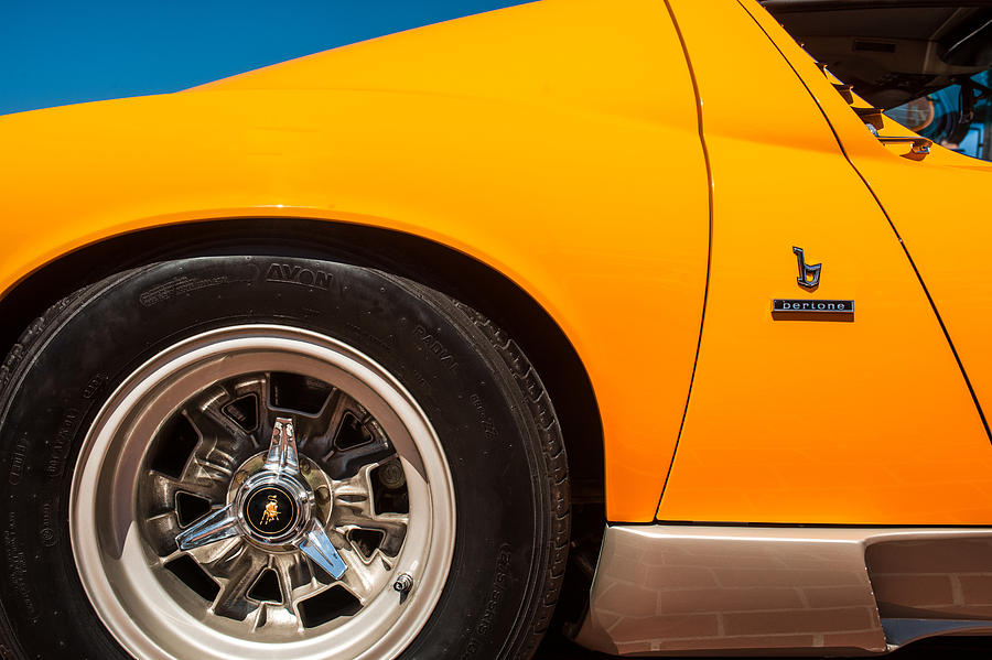 1971 Lamborghini Miura SV Wheel Emblem -0390c Photograph by Jill Reger