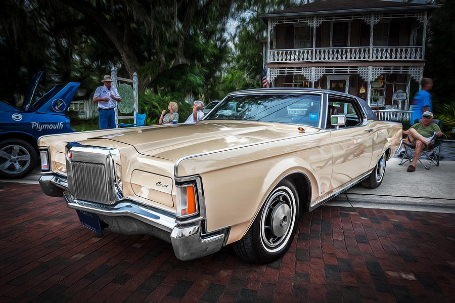 1971 Lincoln Continental Mark III Painted  Photograph by Rich Franco