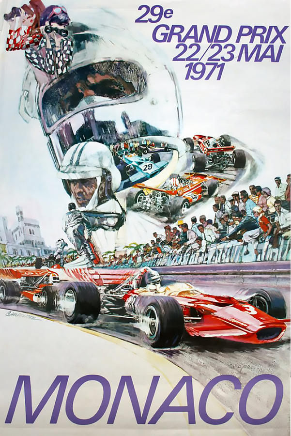 1971 Monaco Grand Prix Digital Art by Georgia Fowler