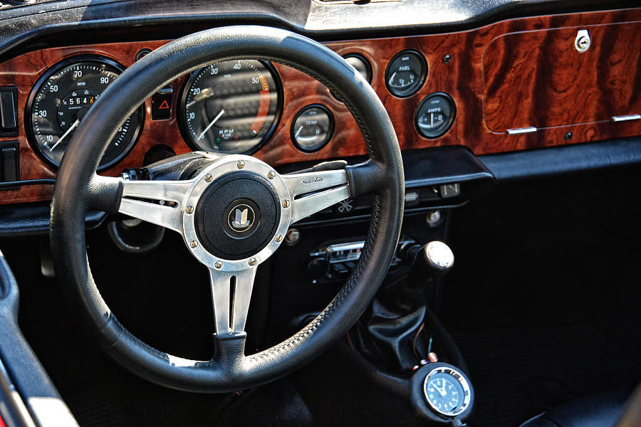 Transportation Photograph - 1971 Triumph TR6 Dashboard by Mike Martin