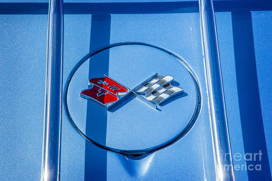 1972 Chevrolet Corvette Stingray Emblem Color 3034.02 Photograph by M K Miller