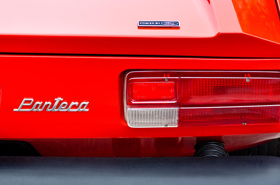 1972 De Tomaso Pantera Taillight Emblem Photograph by Jill Reger