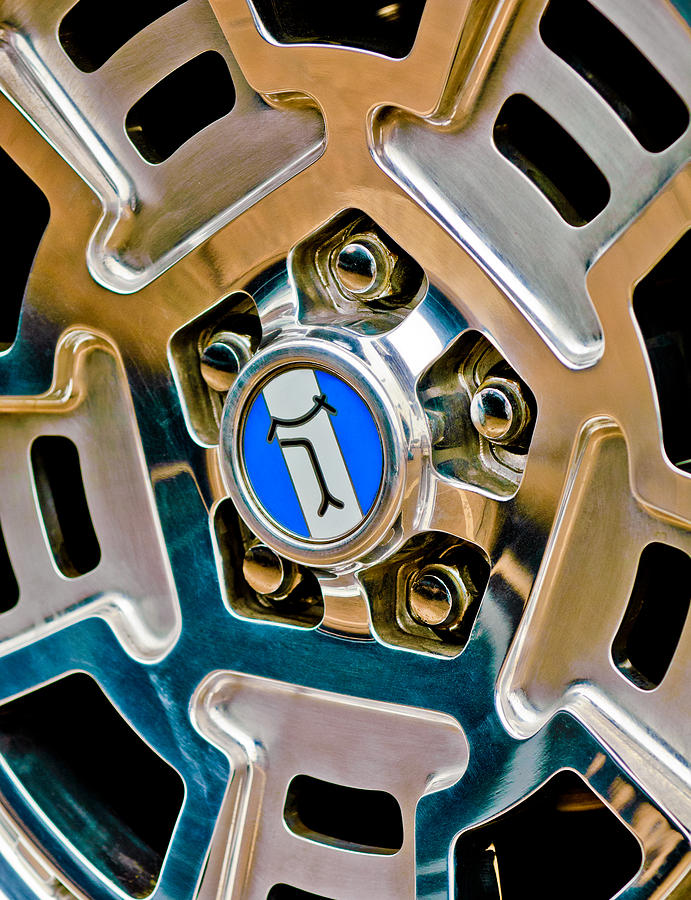 1972 Detomaso Pantera Wheel Emblem Photograph by Jill Reger