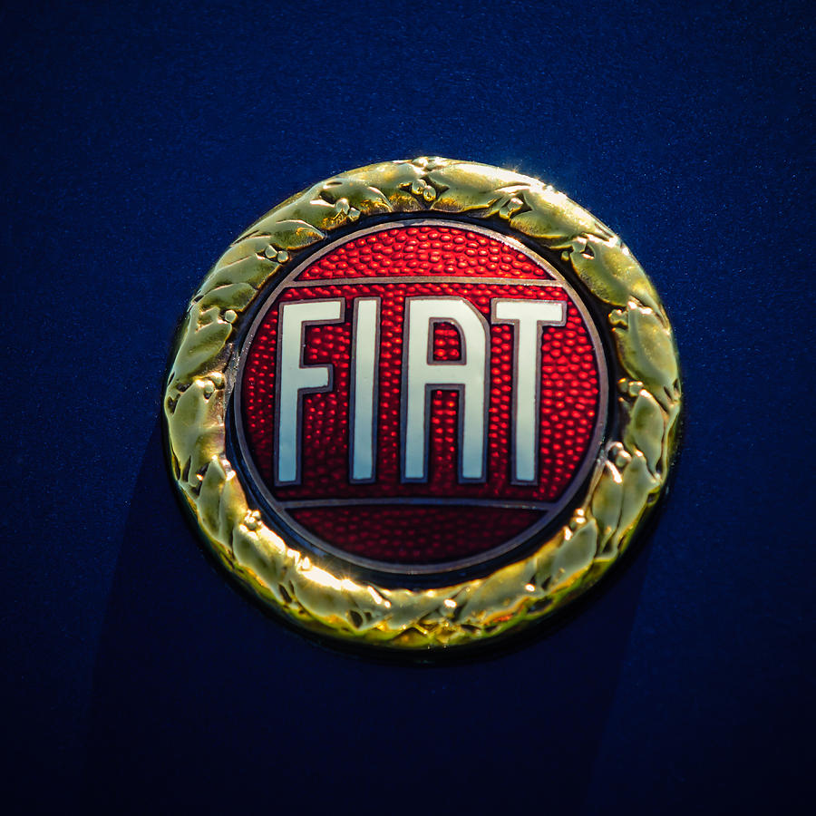 Car Photograph - 1972 Fiat Dino Spider Emblem by Jill Reger