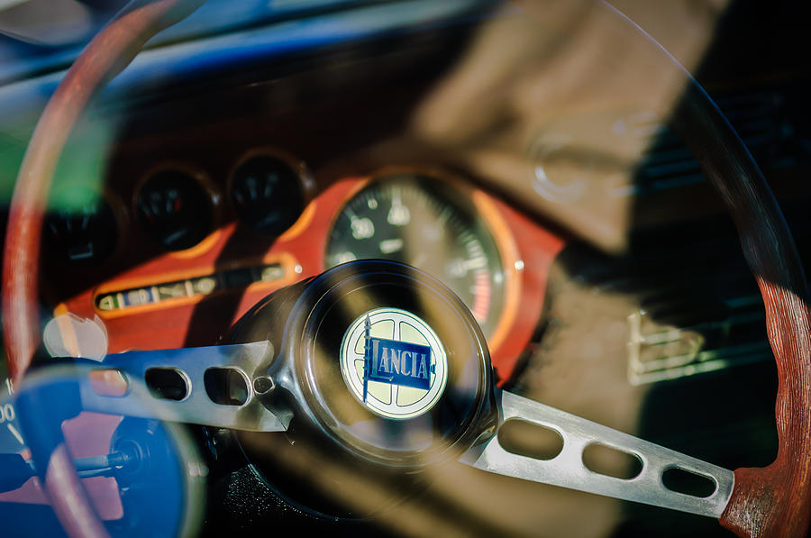 1972 Lancia Fulvia Steering Wheel Emblem -0435c Photograph by Jill Reger