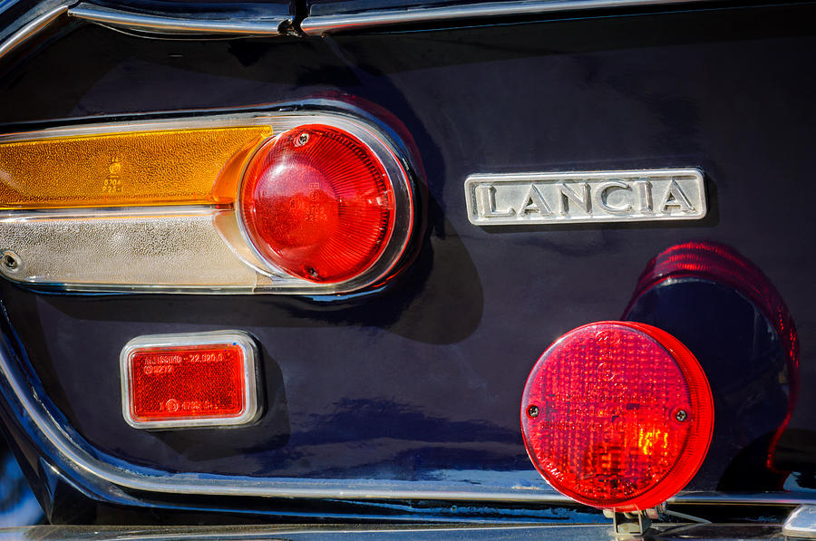 1972 Lancia Fulvia Taillight Emblem -0418c Photograph by Jill Reger