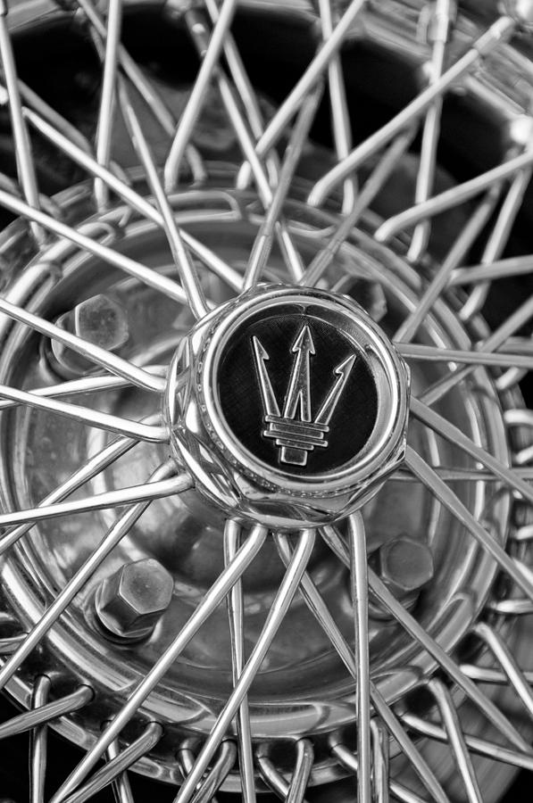 1972 Maserati Ghibli 4.9 SS Spyder Wheel Emblem Photograph by Jill Reger