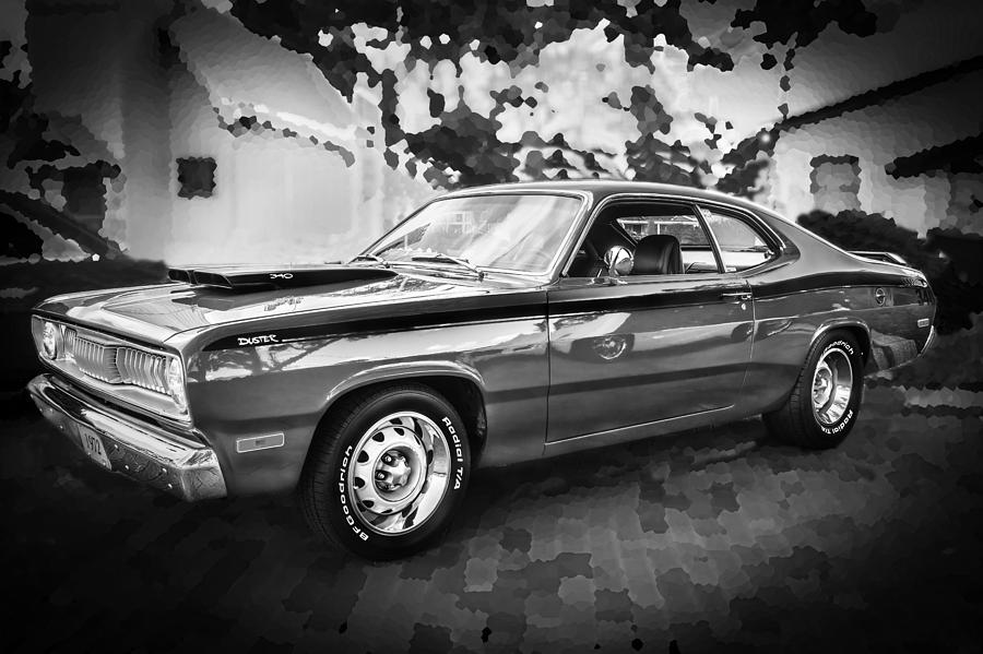 1972 Plymouth 340 Duster BW Photograph by Rich Franco