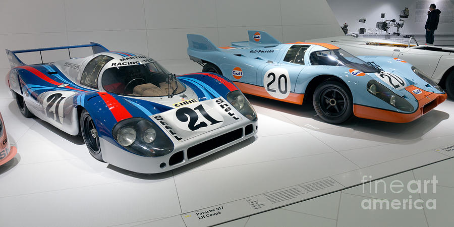 1972 Porsche 917 LH Coupe and 1970 Porsche 917 KH Coupe Photograph by Paul Fearn
