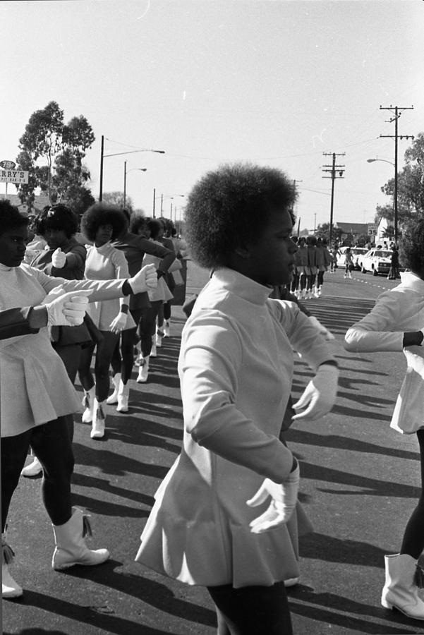 Los Angeles Photograph - 1972 Watts Parade Drill Team #1 by Brian Douglas