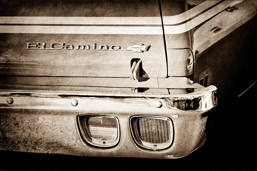1973 Chevrolet El Camino Taillight Emblem Photograph by Jill Reger