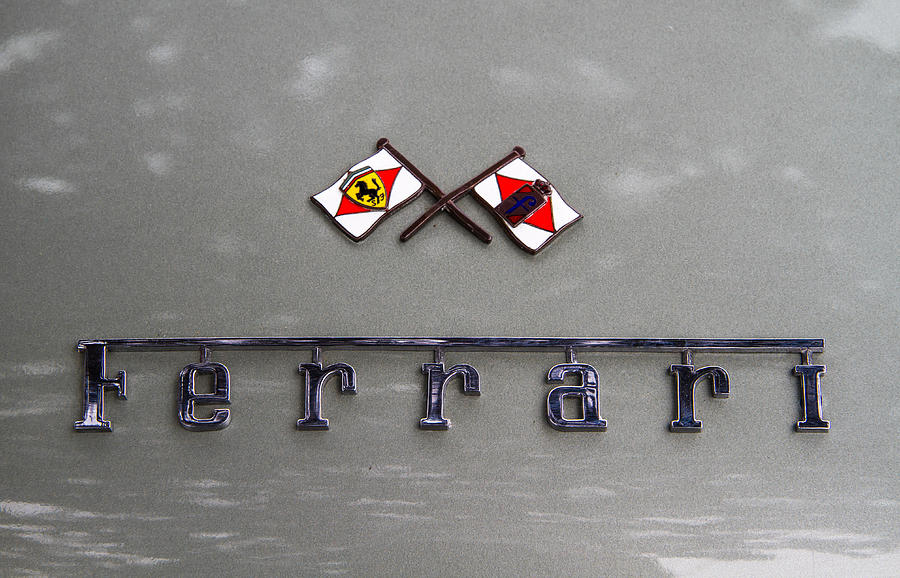 1973 Ferrari Name Badge Photograph by Roger Mullenhour