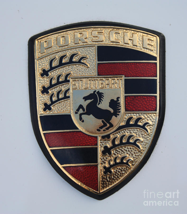 Horse Photograph - 1973 Porsche Emblem by John Telfer