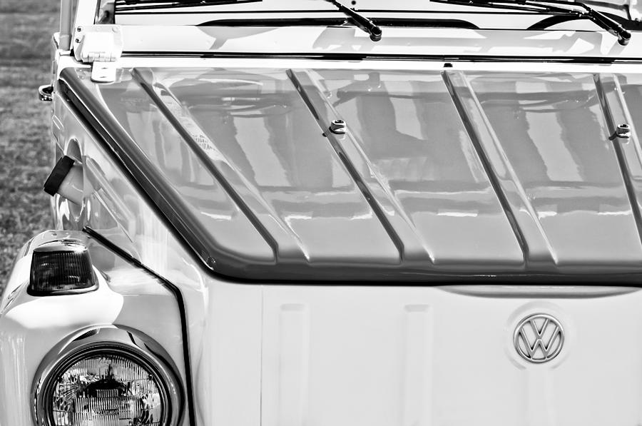 Black And White Photograph - 1974 Volkswagen Thing Acapulco Beach Car -3409bw by Jill Reger