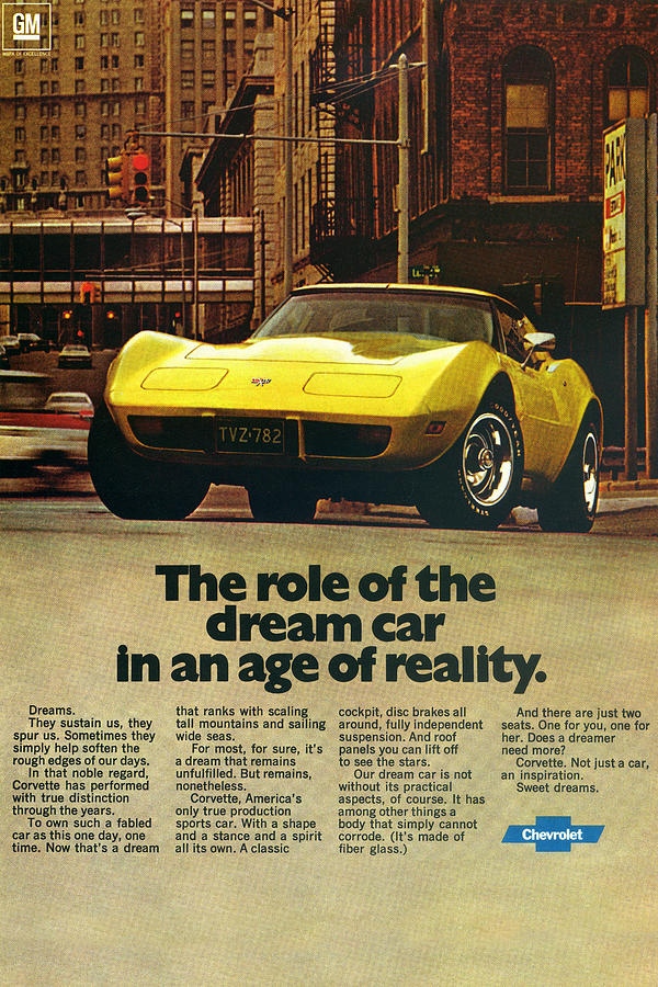 Vintage Digital Art - 1977 Chevy Corvette by Digital Repro Depot