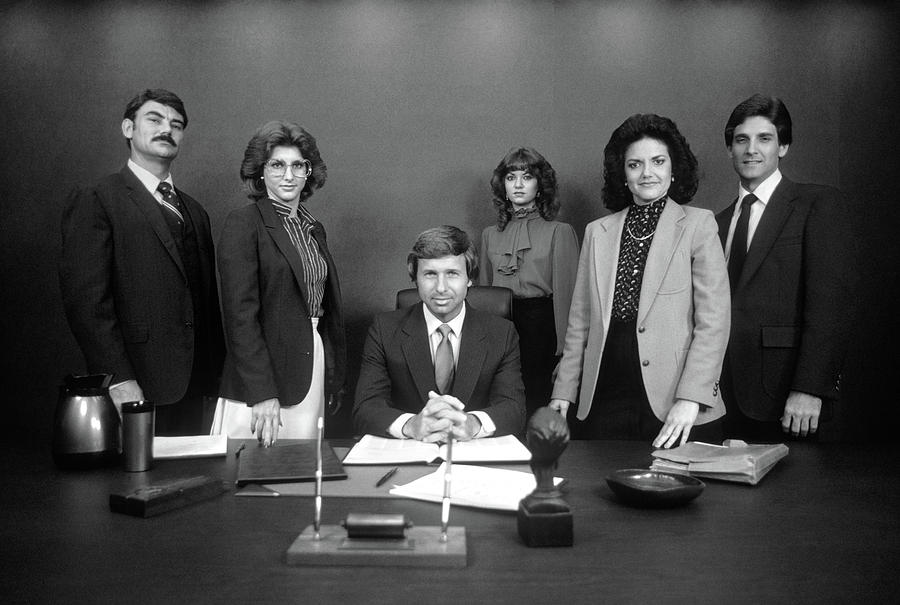 1980s Group Portrait Of Office Staff Photograph by Vintage Images - Fine  Art America