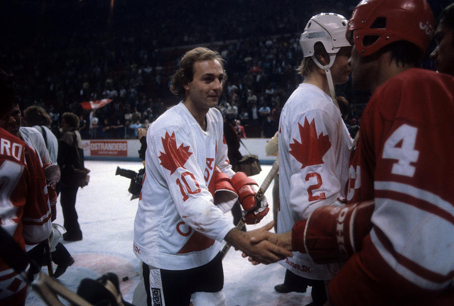 1981 Canada Cup - Final:  Soviet Union v Canada Photograph by B Bennett