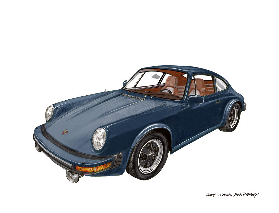 1985  Porsche 911 Painting by Jack Pumphrey