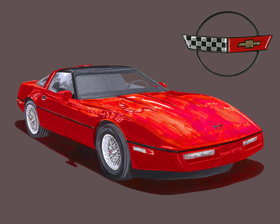 1986 Corvette Painting by Jack Pumphrey
