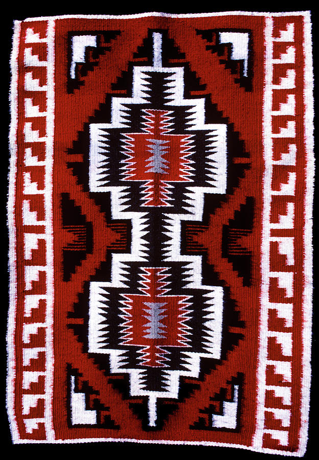 1990s Navajo Rug Traditional Patterns Painting by Vintage Images